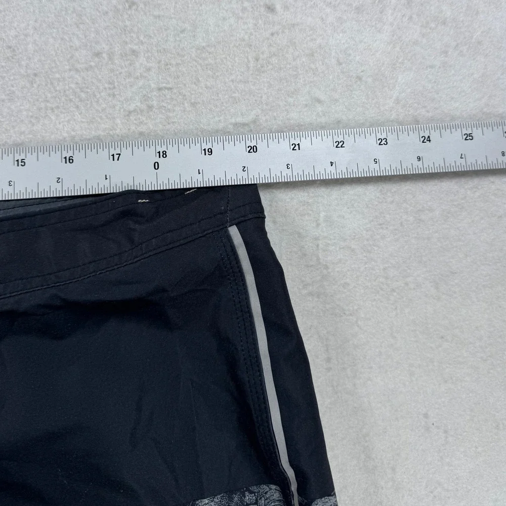 Quiksilver Highline Board Shorts Mens 38 Black Grey Lava Rock Print Swim Trunks